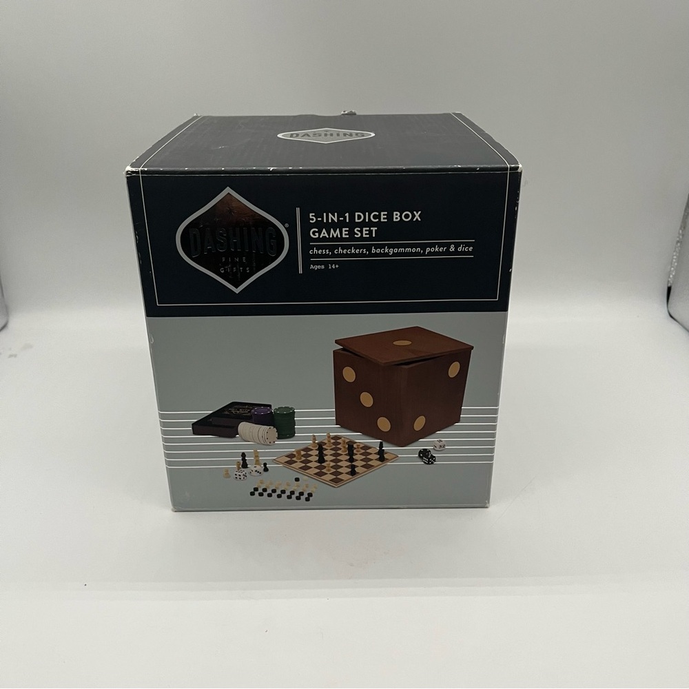 NWOT 5-in-1 Dice Box Game Set